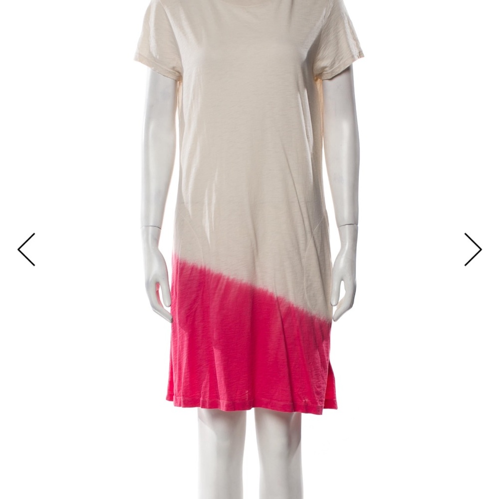 ATM Anthony Thomas Melillo Cream and Pink Mini Dress